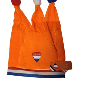dutch orange jester hat with holland shield – king’s day