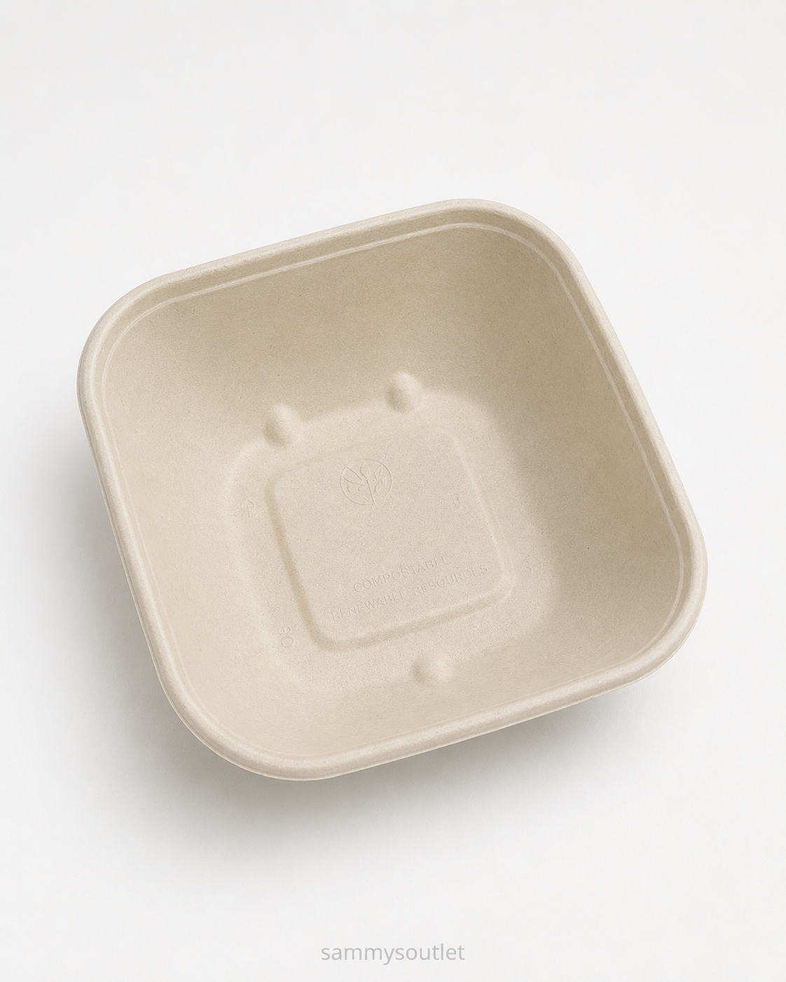 composteerbare kraft food bowl met transparant deksel – vierkant