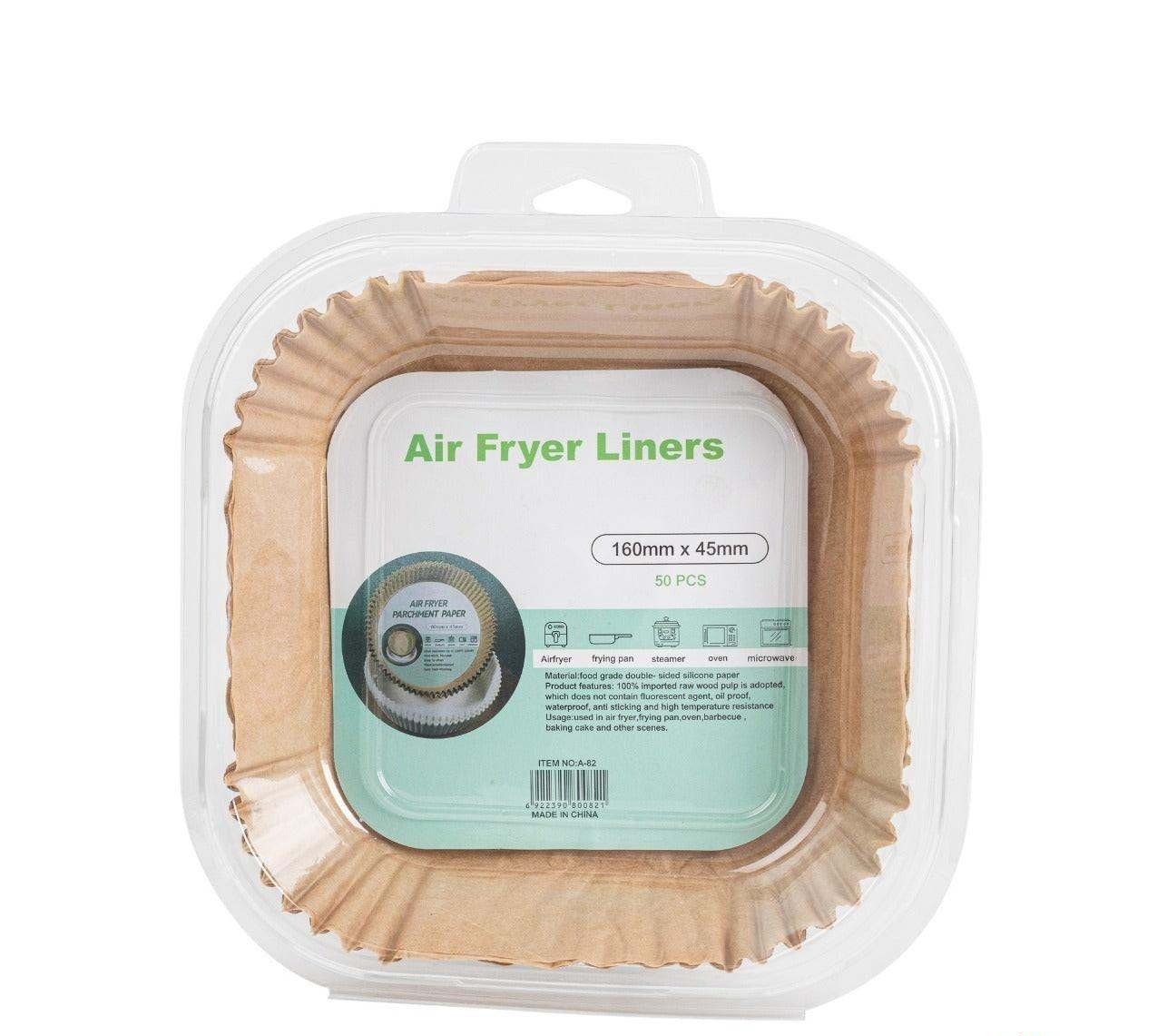 Airfryer bakpapier inlegvellen 160x45mm in verpakking voor schoon koken