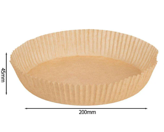 airfryer bakpapier rond 50 stuks – 200 x 45 mm