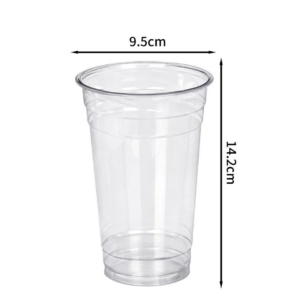 Transparante plastic bekers 500ml voor horeca events catering en takeaway