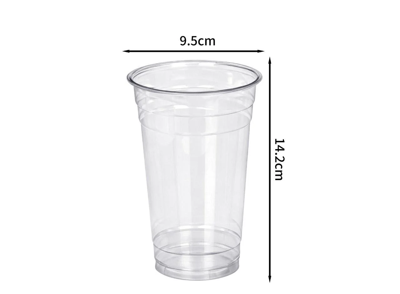 Transparante plastic bekers 500ml voor horeca events catering en takeaway