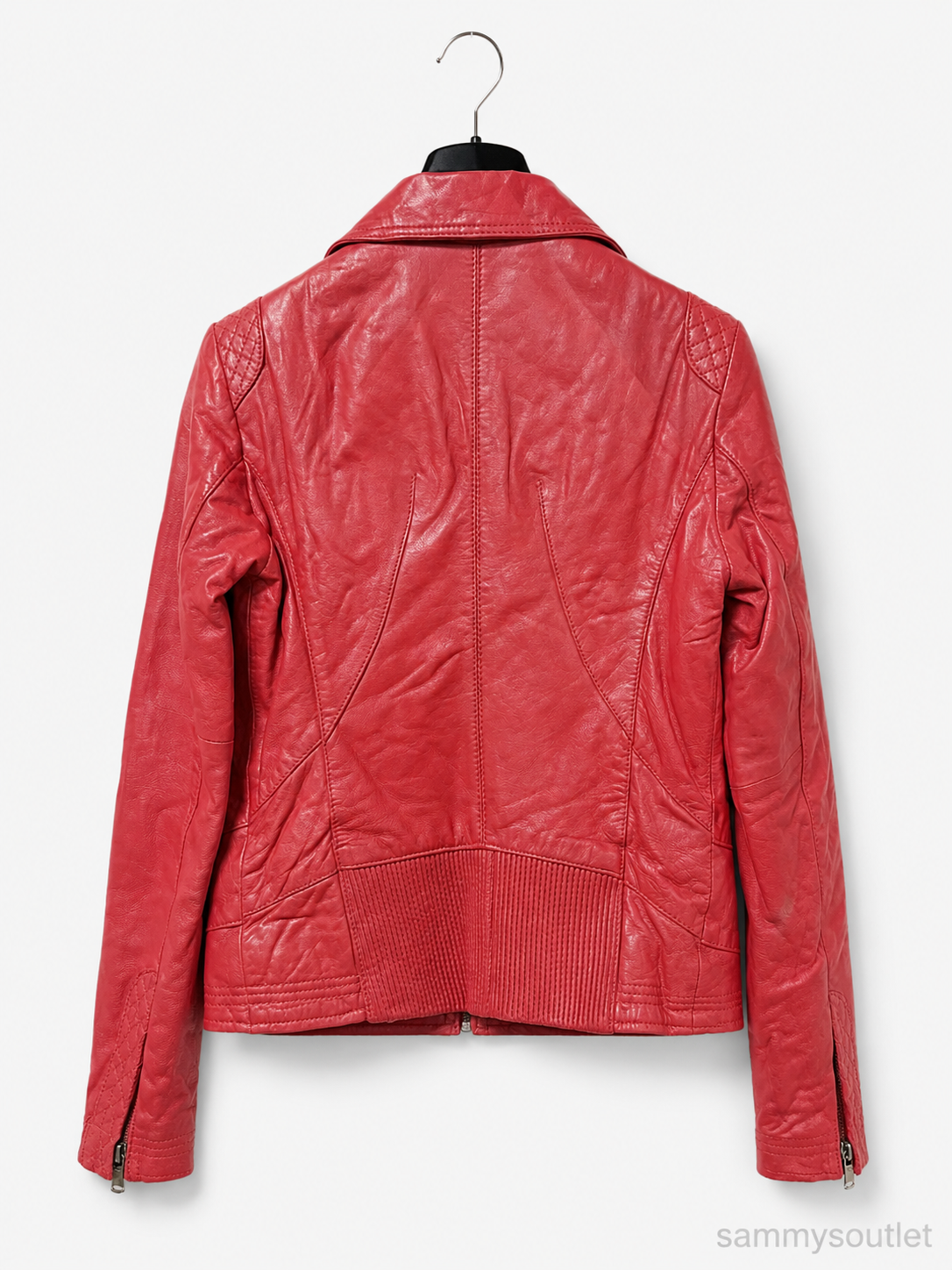 red women's leather look coat – lot of 500 pieces